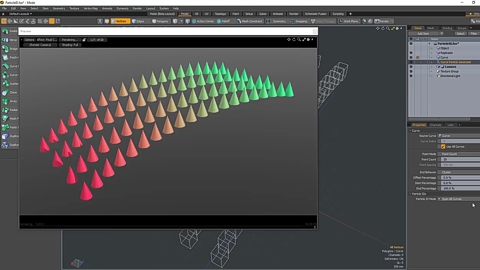 MODO 12.1 :: MODELING | CURVE PARTICLE GENERATOR